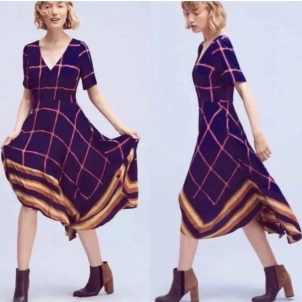 Anthropologie HD in Paris Windowpane dress size 0